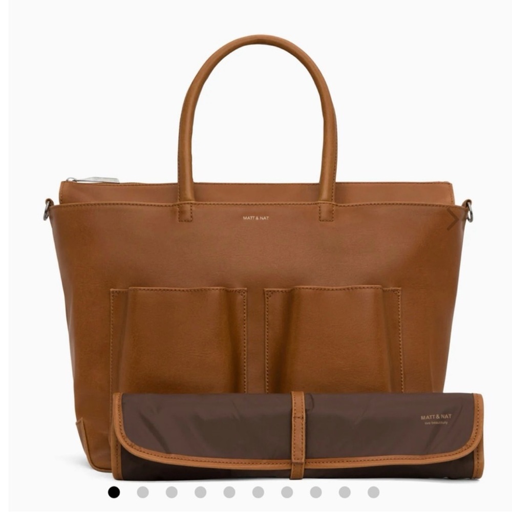 Matt & Nat Large Brown Baby Bag/ Laptop Tote